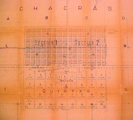 trazado mapa antiiguo ciudad coronel suarez