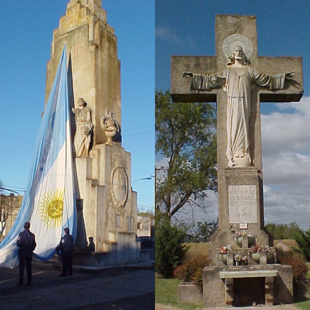 monumentos mastil cristo coronel suarez