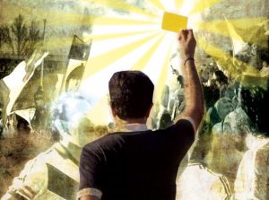 arbitro tarjeta amarilla