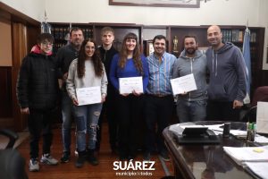 El Intendente Interino Mauro Moccero recibió a destacados deportistas