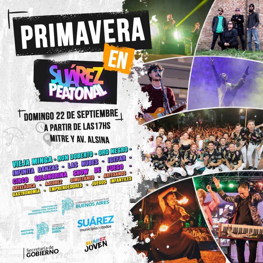 Los festejos de la Primavera y el día del Estudiante se dan en Suarez Peatonal