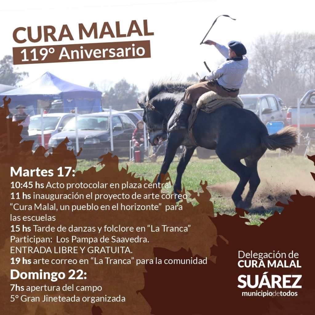 Cura Malal festeja su 119° aniversario, desde el martes al domingo
