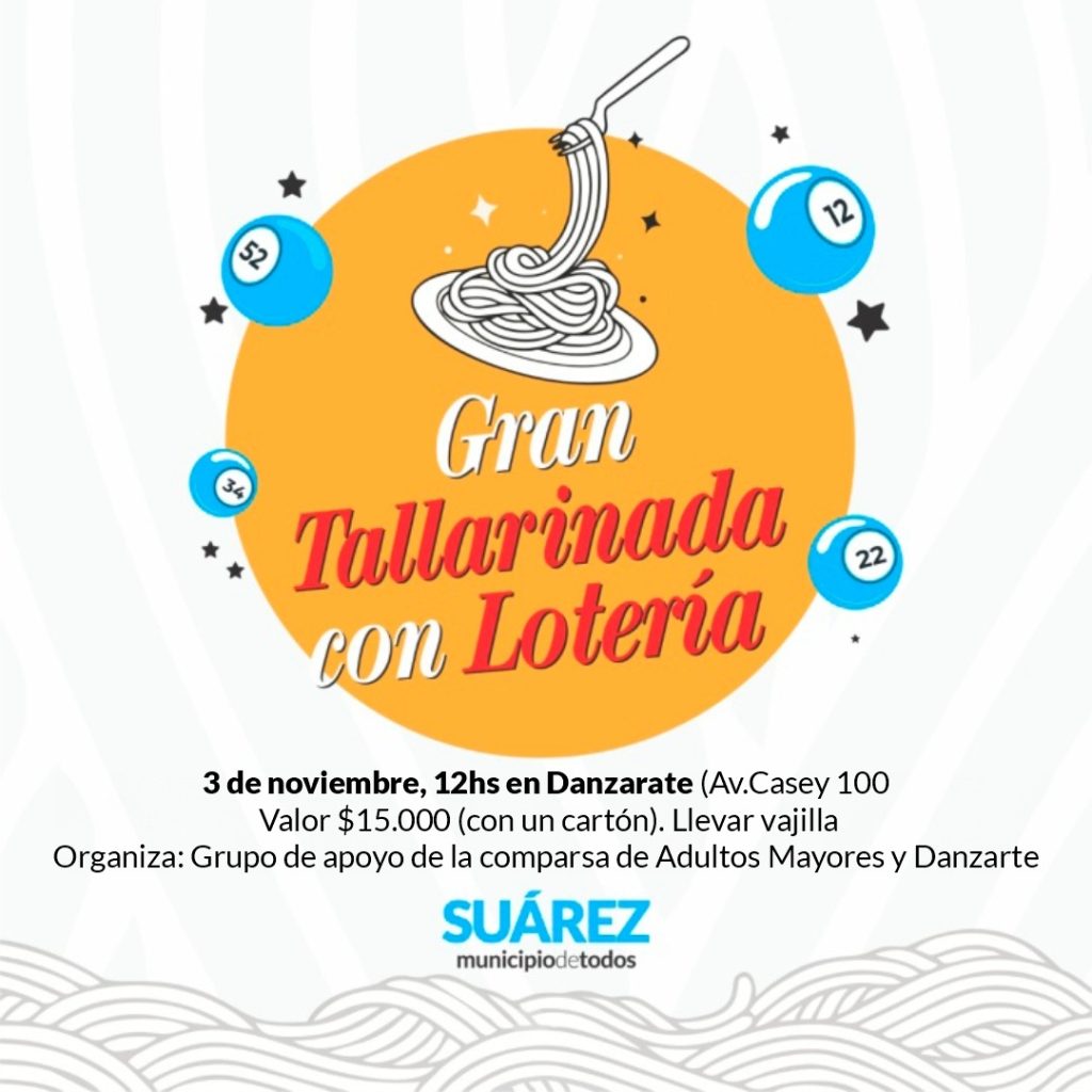 Última gran tallarinada y lotería del año, el 3 de noviembre