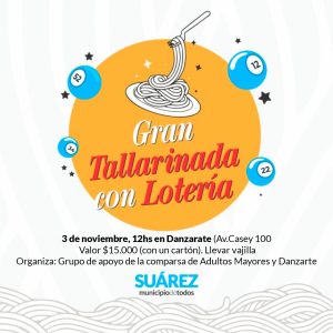 Última gran tallarinada y lotería del año, el 3 de noviembre