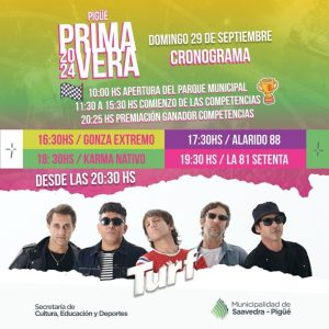 Aspectos de lo que ofrece la Fiesta de la Primavera en Pigüé este finde