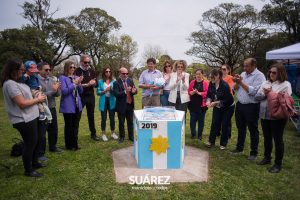 La comunidad volvió a emocionarse al contemplar una sección de la icónica bandera