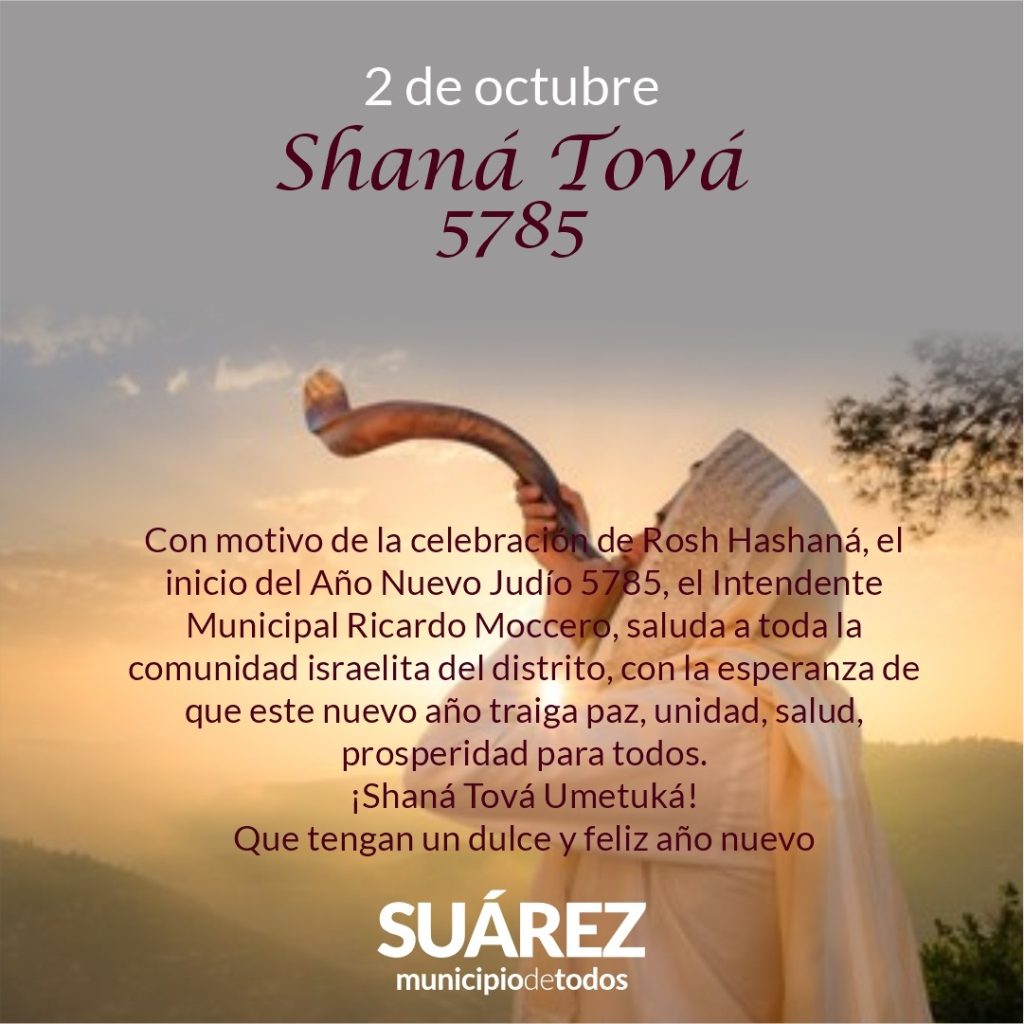 El Intendente Municipal saluda a toda la comunidad israelita del distrito