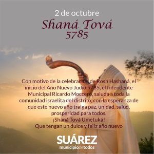 El Intendente Municipal saluda a toda la comunidad israelita del distrito