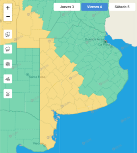 Alerta amarillo del SMN para este viernes para nuestra amplia región