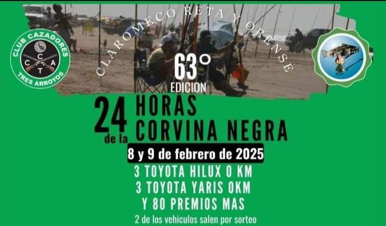 Tres camionetas y tres autos Toyota los premios de la Corvina Negra