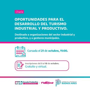 Charla: Oportunidades para el Desarrollo del Turismo industrial y productivo
