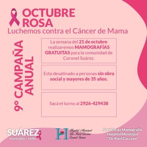 9° Campaña Anual para Concientizar sobre el Cáncer de Mama