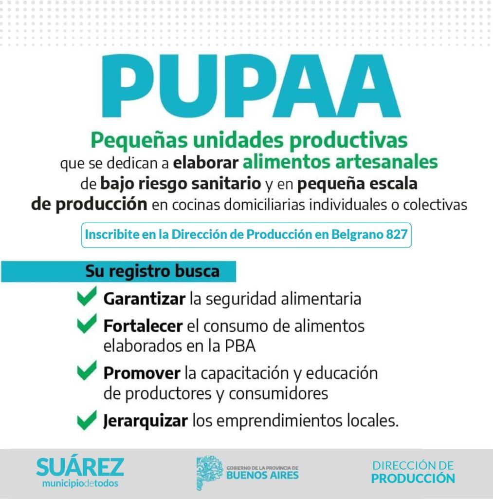 Sumate al Registro de Pequeñas Unidades Productivas de Alimentos Artesanales