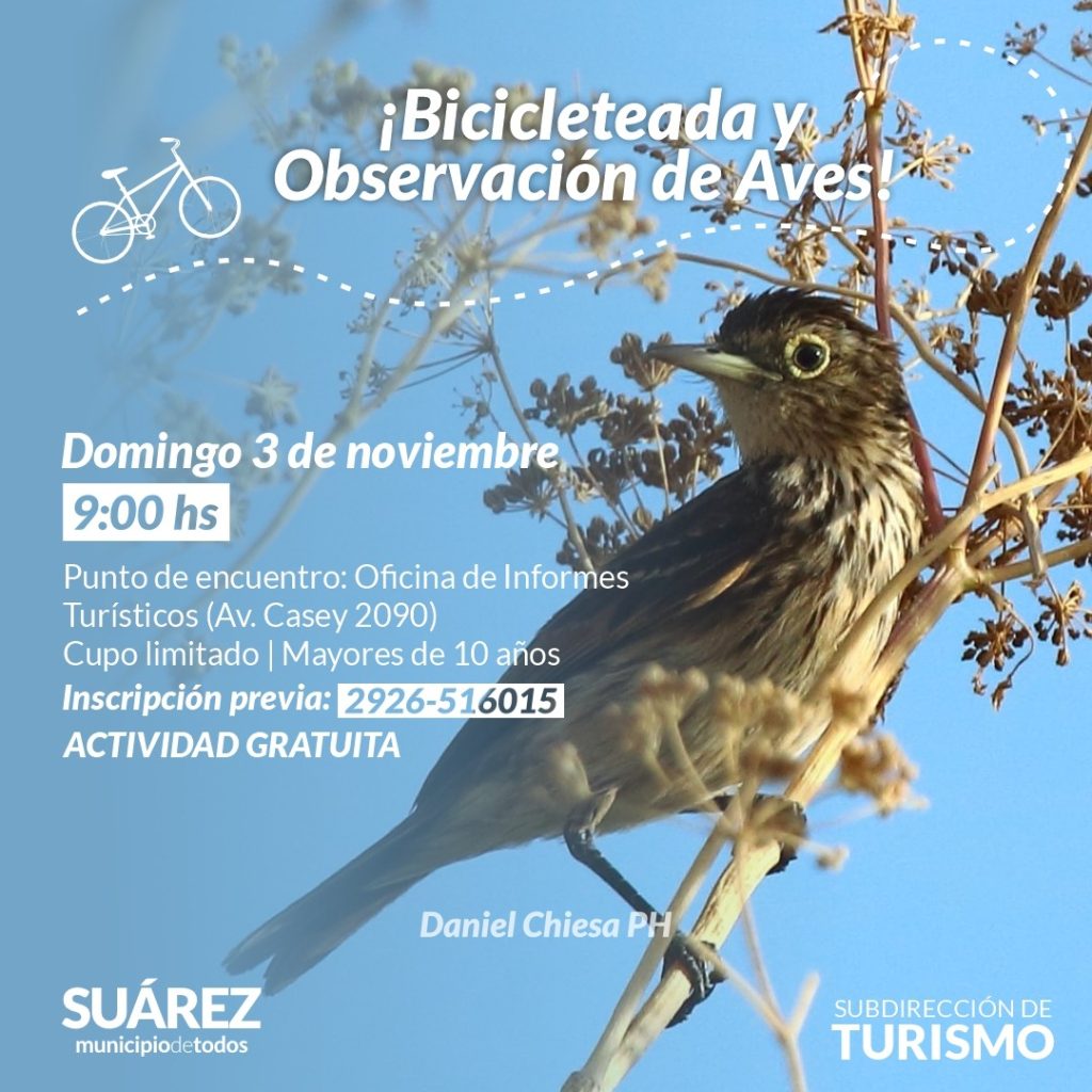 ¡Bicicleteada y Observación de Aves! Veni disfrutar de la naturaleza