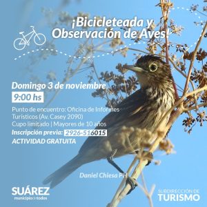 ¡Bicicleteada y Observación de Aves! Veni disfrutar de la naturaleza