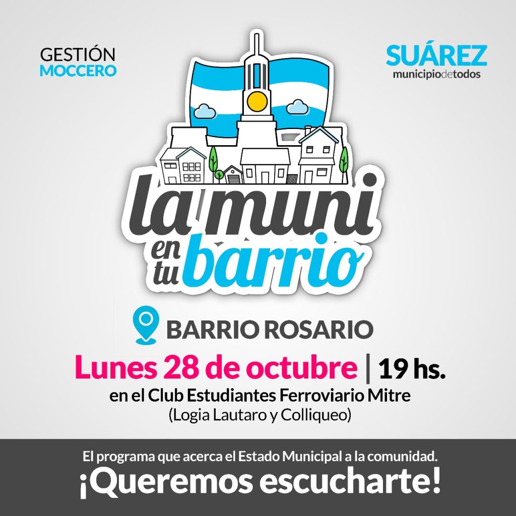 Vuelve “La Muni en tu Barrio”, desde este lunes 28 de octubre