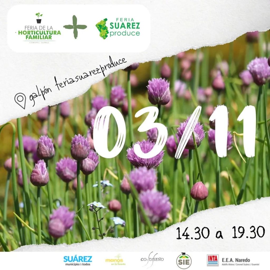 Para agendar XXV Feria de la Horticultura Familiar + Suárez Produce