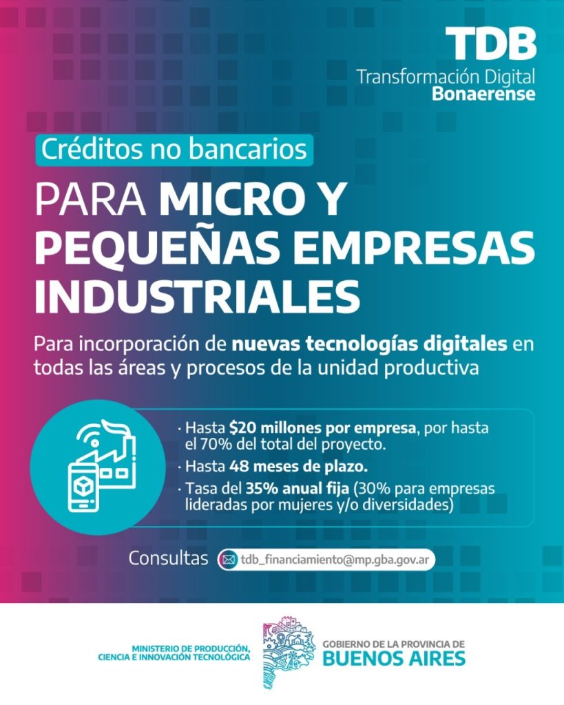 Programa TDB: Créditos de hasta 20 millones para Transformación Digital