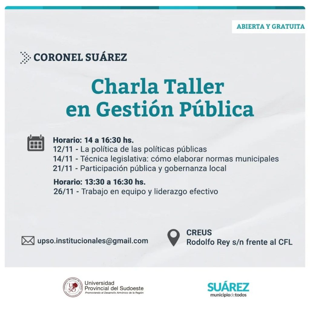 Ciclo de talleres Capacitación en Liderazgo y Gestión Pública