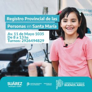 Oficina del Registro Provincial de las Personas en Pueblo Santa María