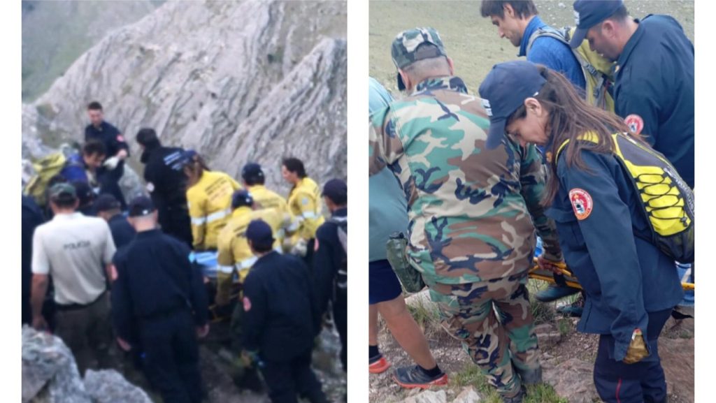 Bomberos y policía rescataron a un turista fracturado en el Cerro Tres Picos