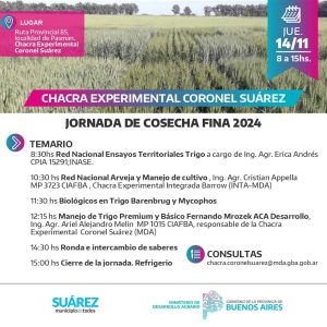 Chacra Experimental Coronel Suárez-Jornada de cosecha fina