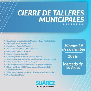 Cierre de los Talleres Municipales de Cultura con entrada libre y gratuita