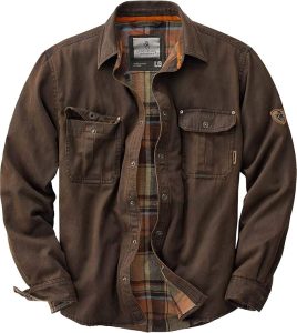 Chaqueta tipo camisa Journeyman para hombre, chaqueta con forro de franela para hombre, resistente al agua, ropa de otoño resistente al agua