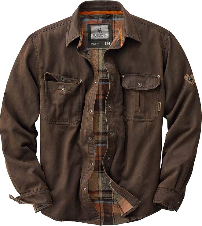 Chaqueta tipo camisa Journeyman para hombre, chaqueta con forro de franela para hombre, resistente al agua, ropa de otoño resistente al agua
