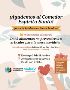 Jornada Solidaria: ¡Ayudemos al Comedor Espíritu Santo!