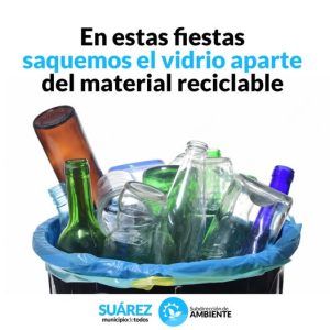 En estas fiestas saquemos el vidrio aparte del material reciclable