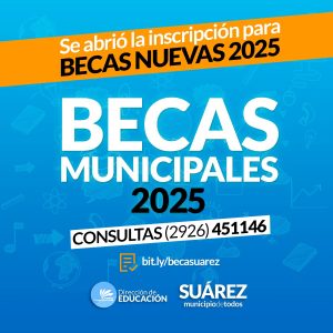Durante enero, inscripción para nuevas becas municipales 2025