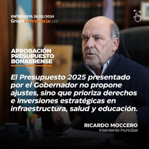 Respaldo del intendente a Kicillof pidiendo aprobación de presupuesto
