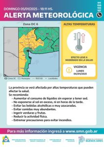 Emiten alerta por suba de temperaturas y máximas que podrían rondar los 40°