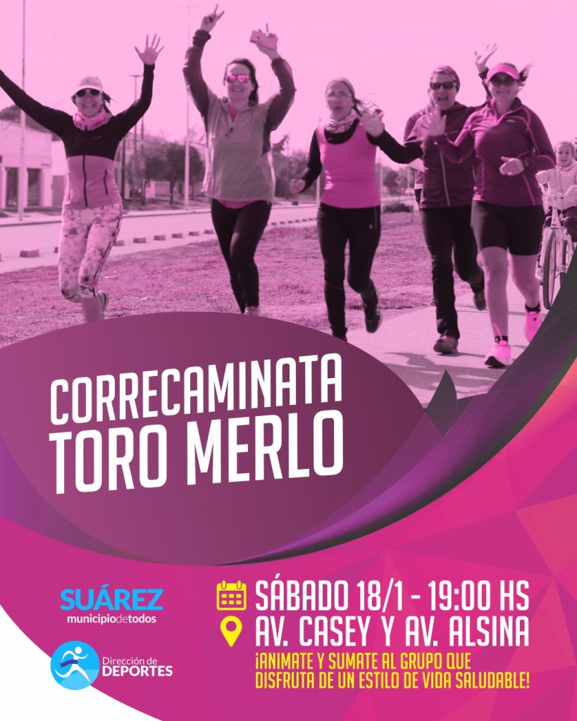 Con energía y de manera saludable desde las “Correcaminatas Toro Merlo”