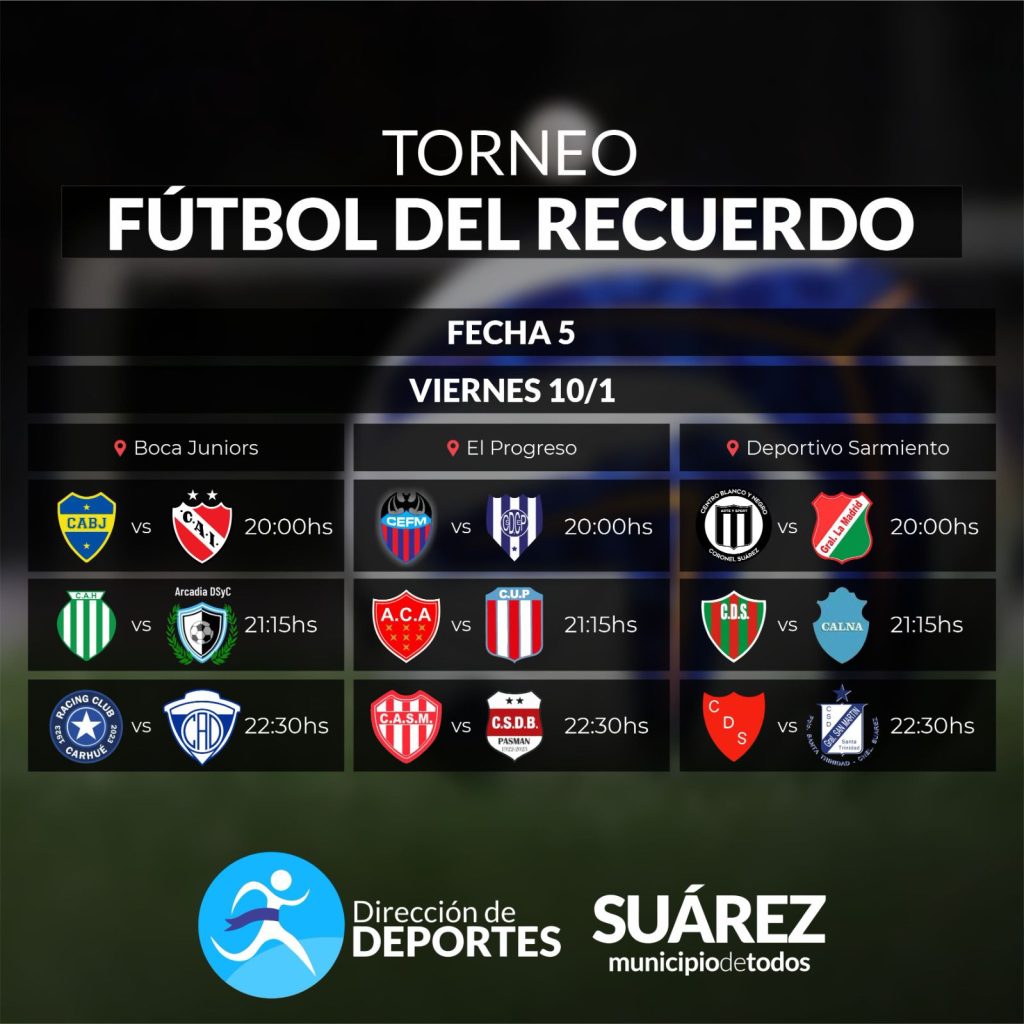 Viernes 10: se juega una nueva fecha del Torneo “Fútbol del Recuerdo”