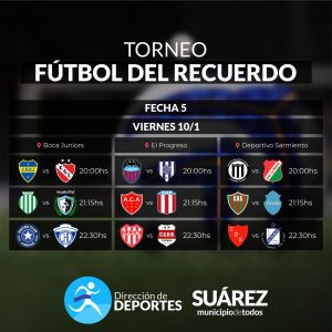 Viernes 10: se juega una nueva fecha del Torneo “Fútbol del Recuerdo”