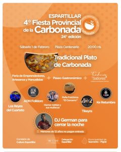 Se viene la 4ª Fiesta Provincial de la Carbonada en Espartillar