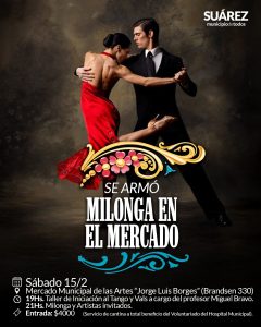 Atardecer de milonga en el Mercado en beneficio del Voluntariado