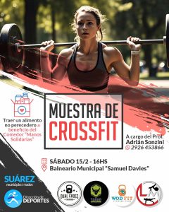 Muestra de CrossFit en el Balneario Municipal el sábado 15 de febrero