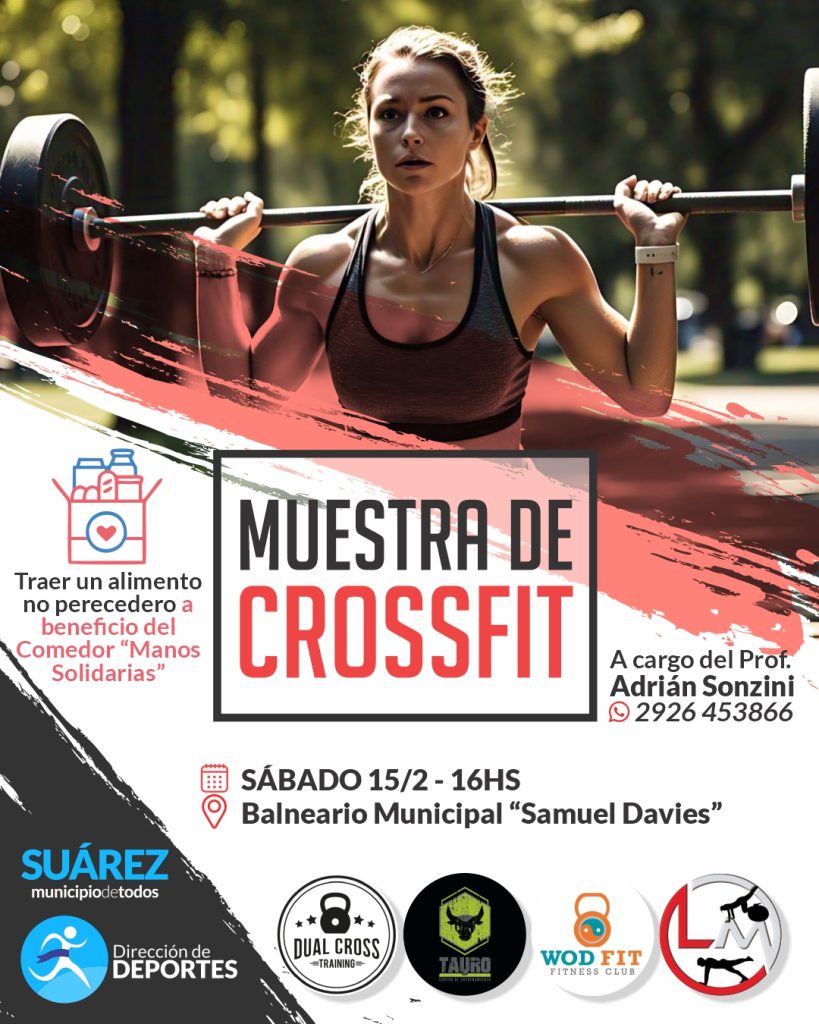 Muestra de CrossFit en el Balneario Municipal el sábado 15 de febrero