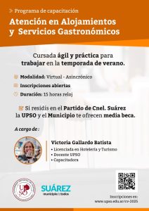 Capacitación: Atención en Alojamientos y Servicios Gastronómicos