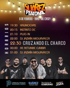 Este sábado otro Suárez Peatonal desde las 19 en Avda. Casey. Los detalles