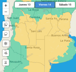 El SMN emitió un nuevo alerta para este viernes para una amplia región