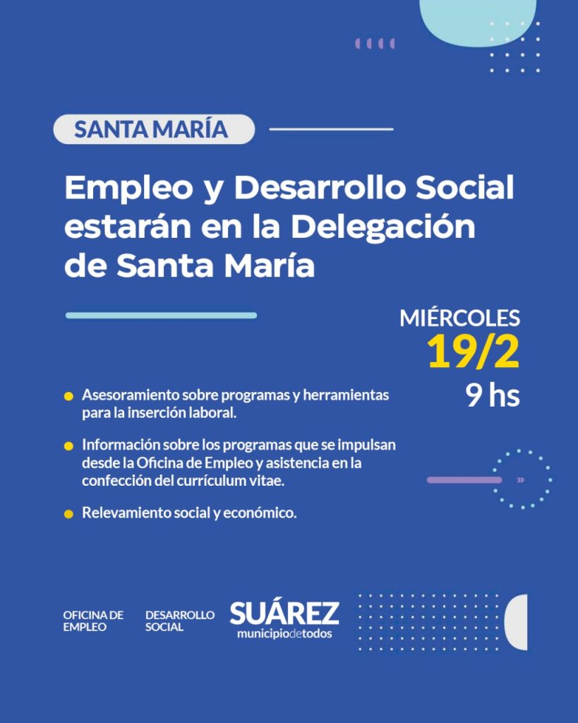 Funcionarias del área de Empleo y Desarrollo asesorarán a vecinos