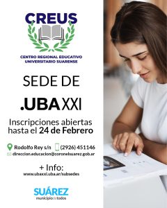 Hasta el 24/02, inscribite y estudia el CBC de la UBA en Coronel Suárez