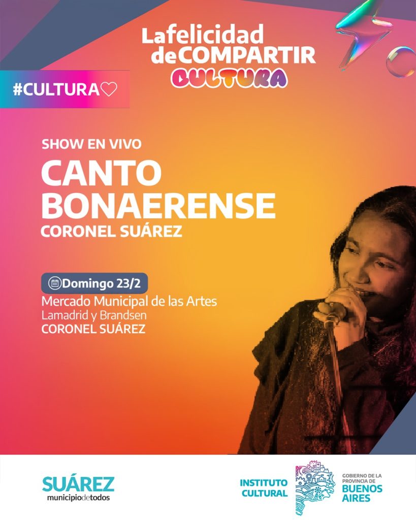Cultura: El Programa Canto Bonaerense está en Coronel Suárez