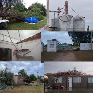 Duro temporal pasó por Huanguelén con vientos de más de 150 kms/hora