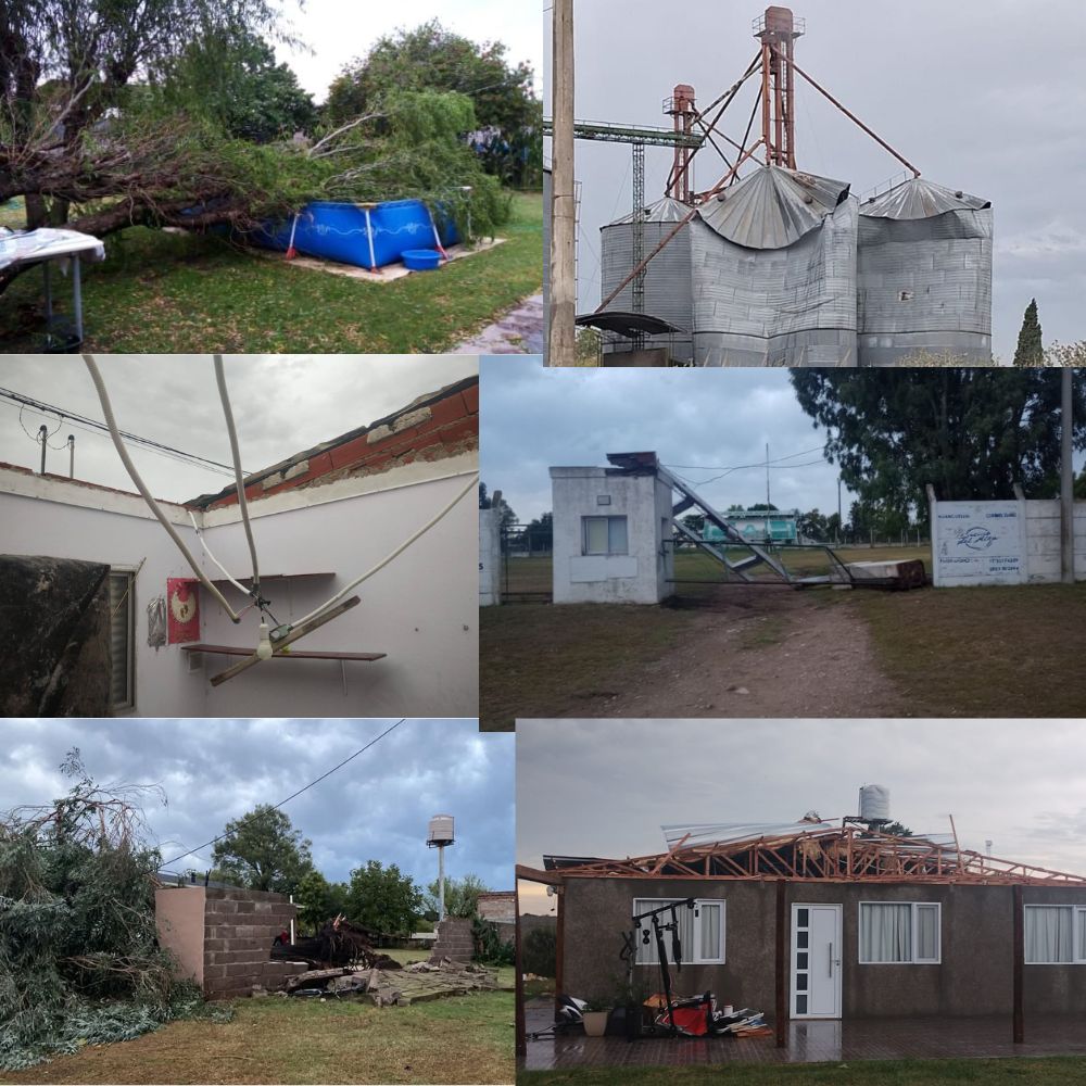 Duro temporal pasó por Huanguelén con vientos de más de 150 kms/hora