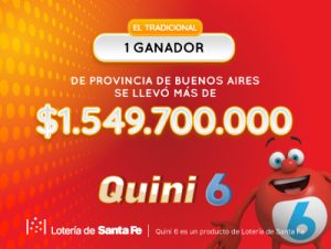 Un suarense afortunado ganó más de 1.500 millones de pesos en el Quini 6